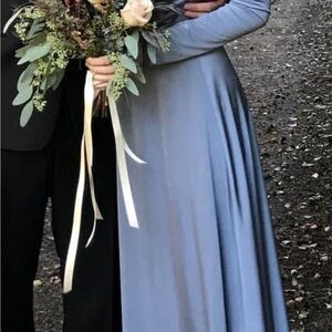 Elegant Blue Maxi Dress